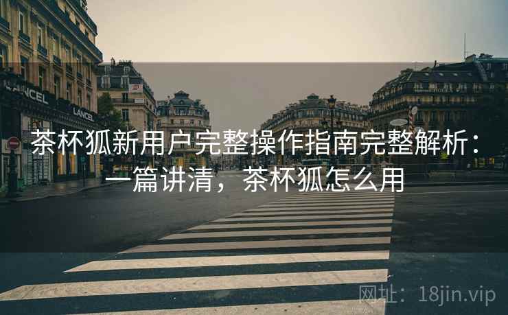 茶杯狐新用户完整操作指南完整解析：一篇讲清，茶杯狐怎么用